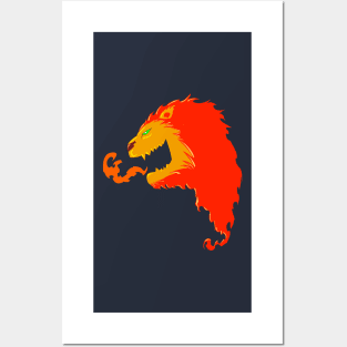 Burning Lion Posters and Art